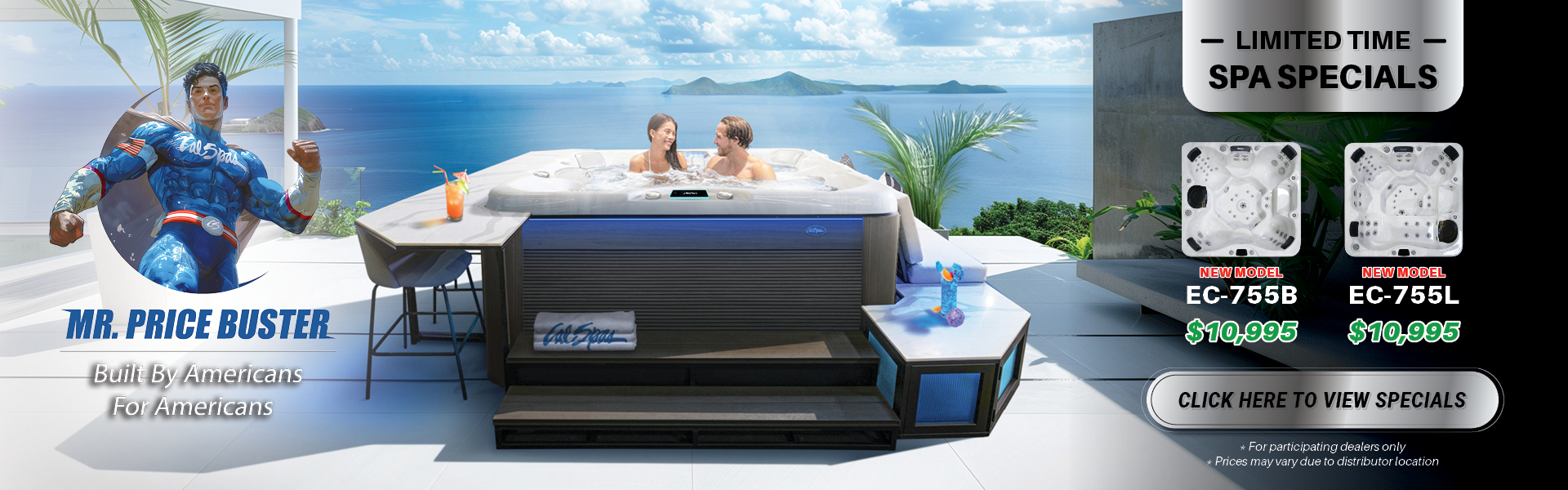 Calspas hot tub being used in a family setting - Lodi